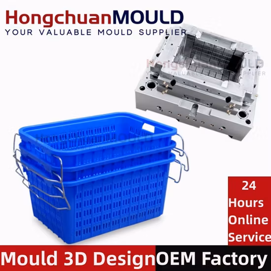 HDPE Food Grade Stackable Moving Crate Injection Mould Box Mold Maker