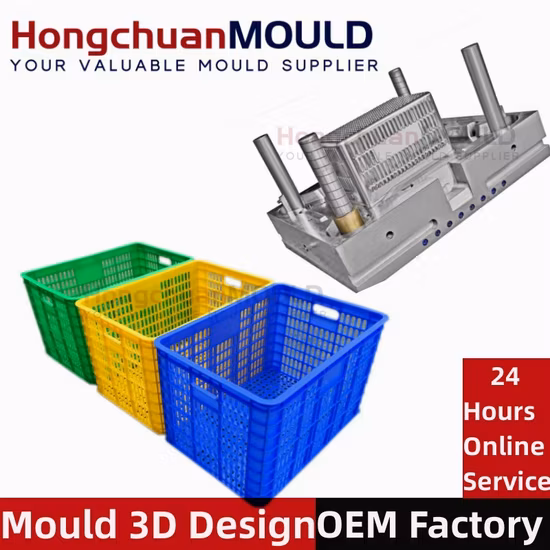 HDPE Food Grade Stackable Moving Crate Injection Mould Box Mold Maker