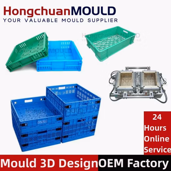HDPE Food Grade Stackable Moving Crate Injection Mould Box Mold Maker