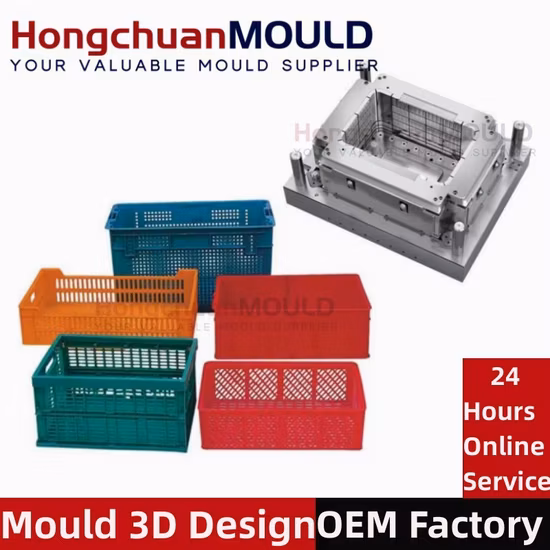 HDPE Food Grade Stackable Moving Crate Injection Mould Box Mold Maker